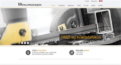 Desktop Screenshot of metallproduksjon.no